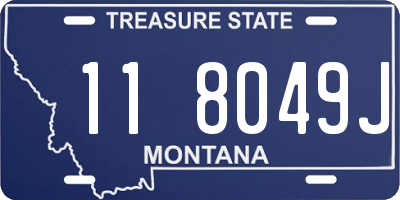 MT license plate 118049J