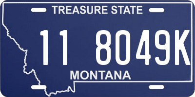 MT license plate 118049K