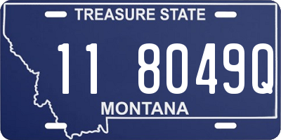 MT license plate 118049Q
