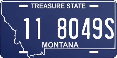 MT license plate 118049S