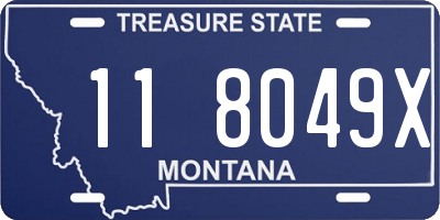 MT license plate 118049X