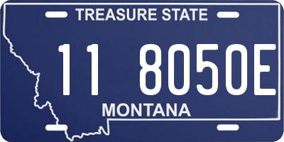 MT license plate 118050E