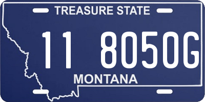 MT license plate 118050G