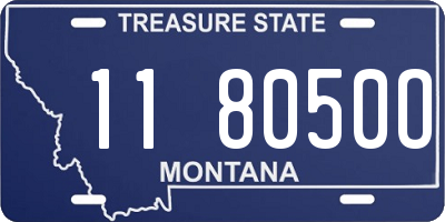 MT license plate 118050O