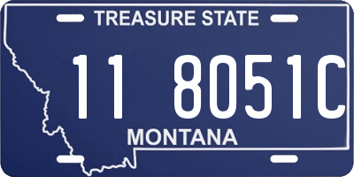 MT license plate 118051C