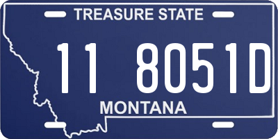 MT license plate 118051D