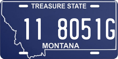 MT license plate 118051G