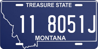 MT license plate 118051J