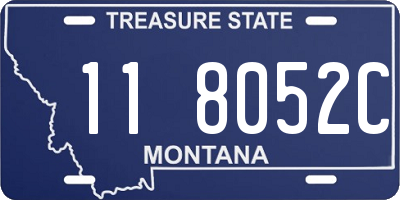 MT license plate 118052C