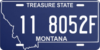 MT license plate 118052F