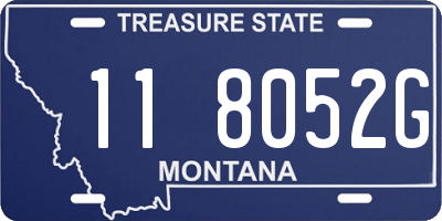 MT license plate 118052G