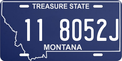 MT license plate 118052J