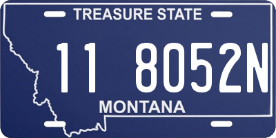 MT license plate 118052N