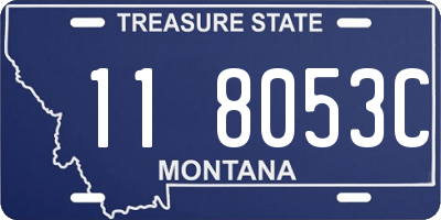 MT license plate 118053C