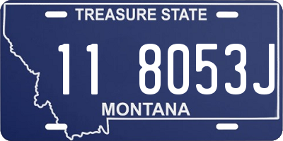 MT license plate 118053J