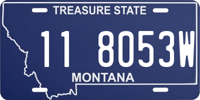 MT license plate 118053W