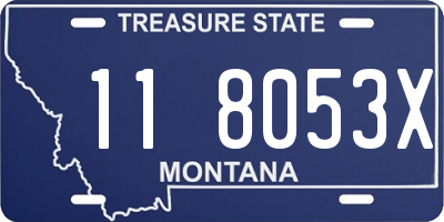 MT license plate 118053X