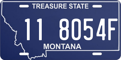 MT license plate 118054F