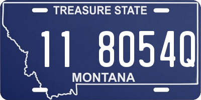 MT license plate 118054Q