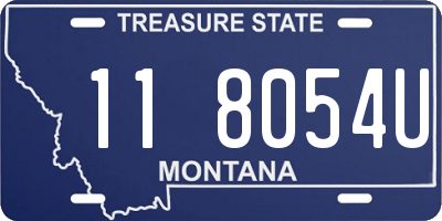 MT license plate 118054U