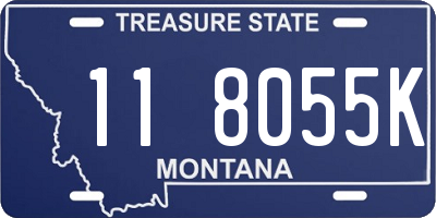 MT license plate 118055K