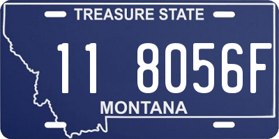 MT license plate 118056F