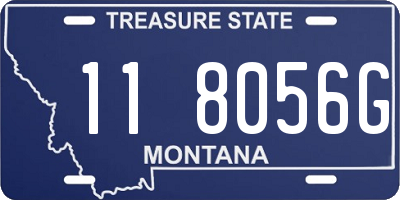 MT license plate 118056G