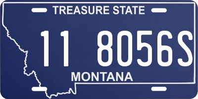 MT license plate 118056S