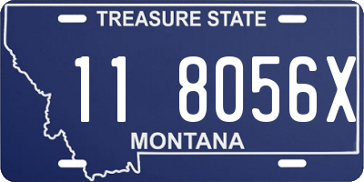 MT license plate 118056X