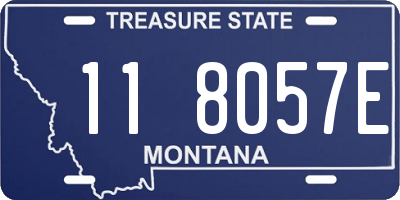 MT license plate 118057E