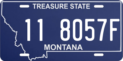 MT license plate 118057F