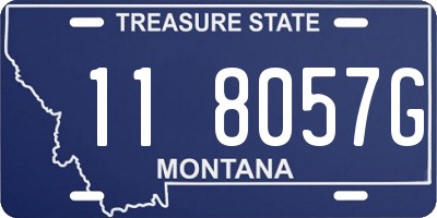 MT license plate 118057G
