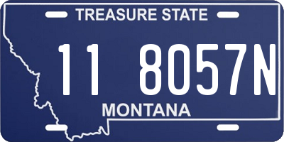MT license plate 118057N