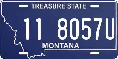 MT license plate 118057U