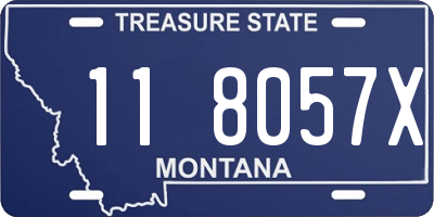 MT license plate 118057X