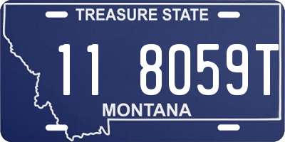 MT license plate 118059T