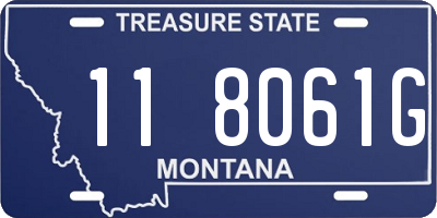 MT license plate 118061G