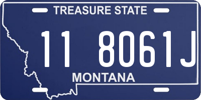 MT license plate 118061J