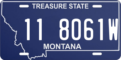 MT license plate 118061W