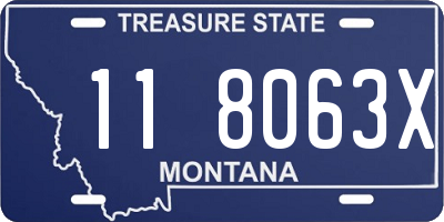 MT license plate 118063X