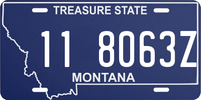 MT license plate 118063Z