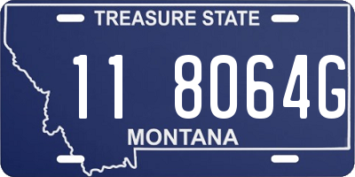 MT license plate 118064G