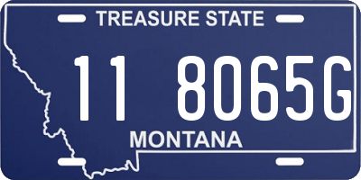MT license plate 118065G