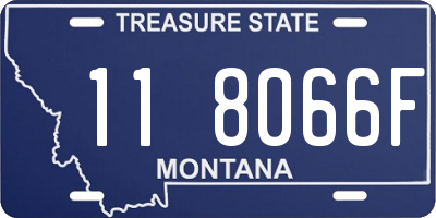 MT license plate 118066F