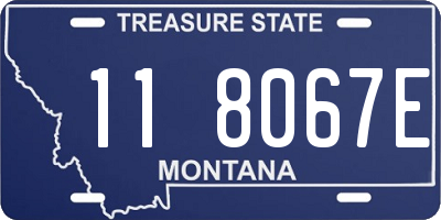 MT license plate 118067E