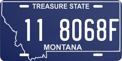 MT license plate 118068F