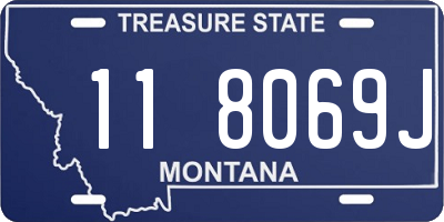 MT license plate 118069J