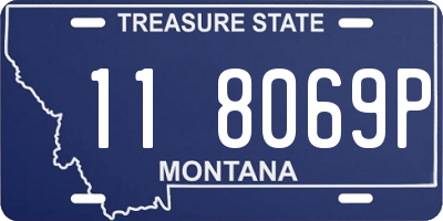 MT license plate 118069P