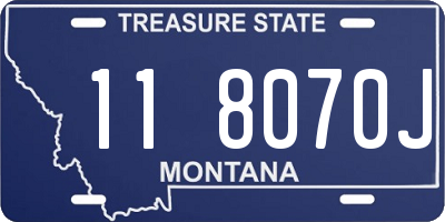 MT license plate 118070J