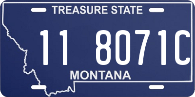 MT license plate 118071C